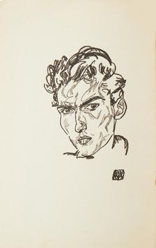 Portrait of the poet Hugo Sonnenschein (1889-1953), c1917. Creator: Schiele; Egon (1890-1918)