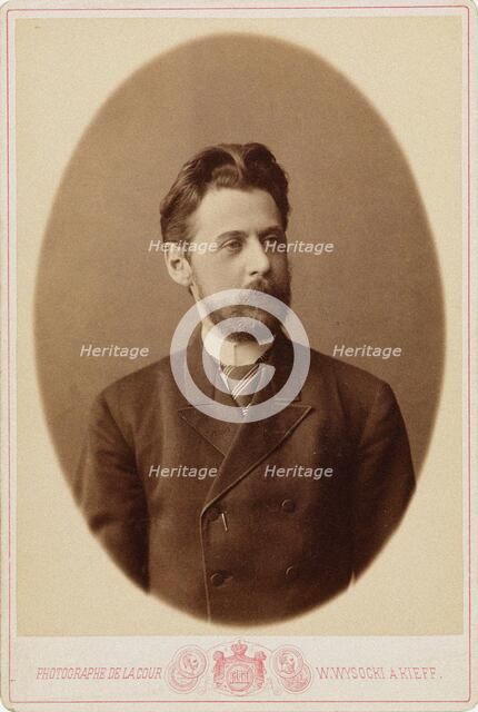 Portrait of the poet Innokenty Annensky (1856-1909), c. 1890. Creator: Photo studio V. Vysotsky, Kiev  .