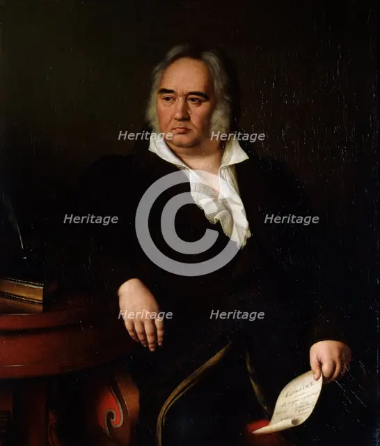 'Portrait of the Poet Ivan A Krylov', 1832. Artist: Johann Leberecht Eggink