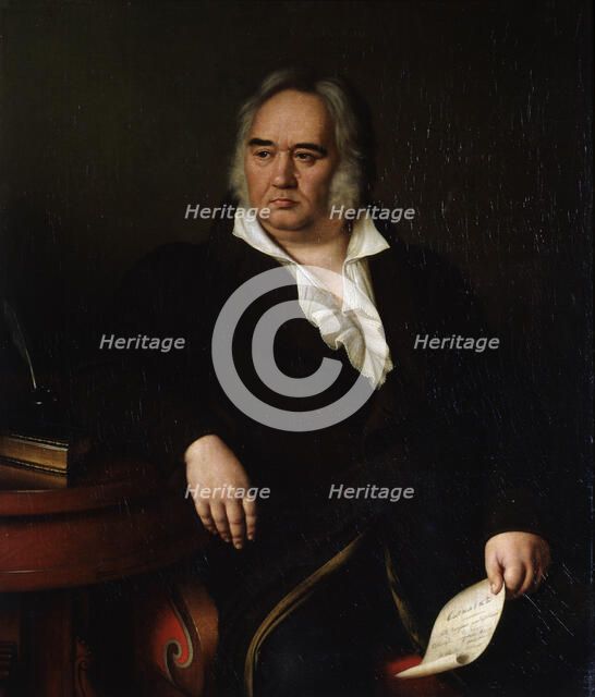 'Portrait of the Poet Ivan A Krylov', 1832. Artist: Johann Leberecht Eggink