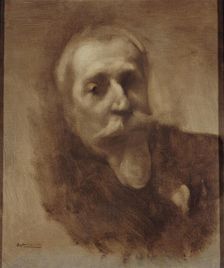 Portrait of the poet, journalist, and novelist Anatole France (1844-1924), c. 1900. Creator: Carrière, Eugène (1849-1906)