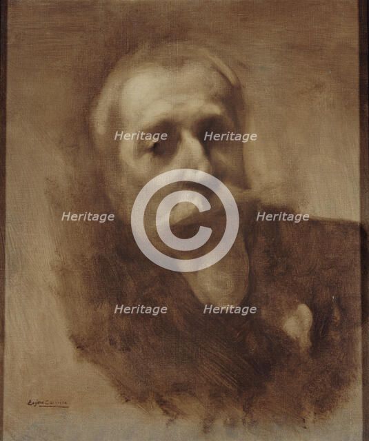 Portrait of the poet, journalist, and novelist Anatole France (1844-1924), c. 1900. Creator: Carrière, Eugène (1849-1906).