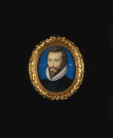 Portrait of the poet John Donne (1572-1631), 1616. Creator: Oliver, Isaac (1556-1617)
