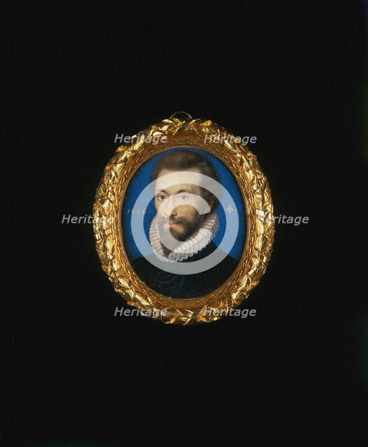 Portrait of the poet John Donne (1572-1631), 1616. Creator: Oliver, Isaac (1556-1617).