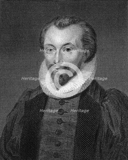 Portrait of the poet John Donne (1572-1631). Creator: Clint, George (1770-1854).