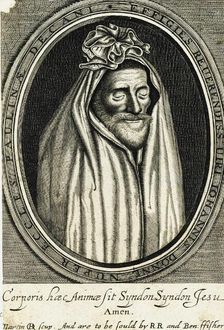 Portrait of the poet John Donne (1572-1631), frontispiece to Death's duell, 1633