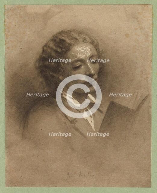 Portrait of the Poet John Keats (1795-1821). Creator: Newton, Ann Mary (1832-1866).