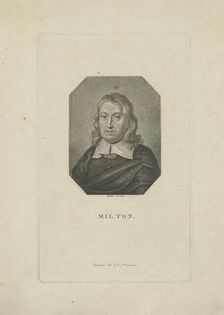 Portrait of the poet John Milton (1608-1674), ca 1818-1821. Creator: Riedel, Carl Traugott (1769-c. 1832)