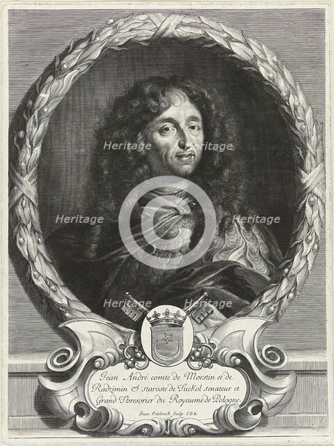 Portrait of the poet Jan Andrzej Morsztyn (1621-1693), 1670s. Artist: Edelinck, Jan (1643-1680)