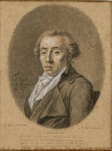 Portrait of the poet Jean-Antoine Roucher (1745-1794), 1794. Creator: Leroy, Joseph-François (1768-1829)