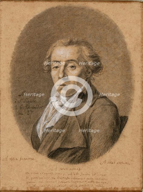 Portrait of the poet Jean-Antoine Roucher (1745-1794), 1794. Creator: Leroy, Joseph-François (1768-1829).
