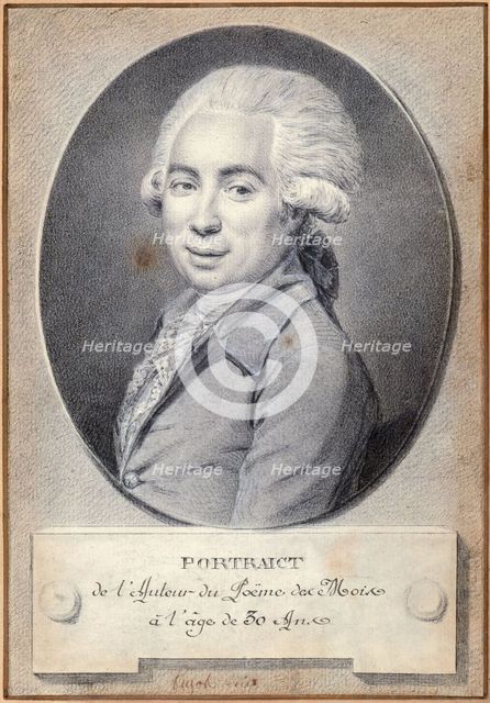 Portrait of the poet Jean-Antoine Roucher (1745-1794). Creator: Pujos, André (1738-1788).