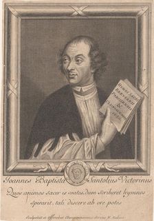 Portrait of the Poet Jean-Baptiste de Santeul (1630-1697). Creator: Habert, Nicolas (1650-ca 1715)