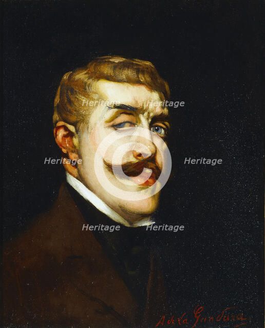 Portrait of the poet Jean Lorrain (1855-1906), c. 1900. Creator: La Gandara, Antonio de (1862-1917).