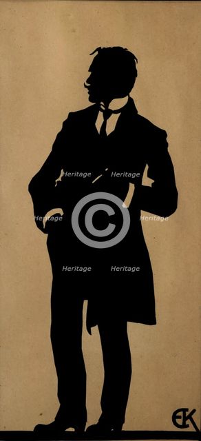 Portrait of the poet Jurgis Baltrusaitis (1873-1944), 1910s. Creator: Kruglikova, Yelisaveta Sergeyevna (1865-1941).