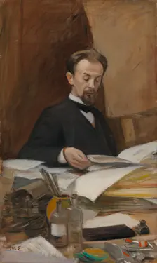 Portrait of the Poet Otto Manninen, 1903. Creator: Magnus Enckell