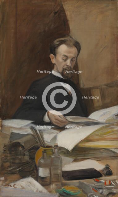 Portrait of the Poet Otto Manninen, 1903. Creator: Magnus Enckell.