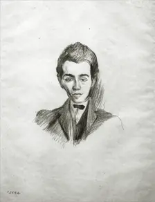 Portrait of the poet Louis Aragon (1897-1982), 1922. Creator: Delaunay, Robert (1885-1941)