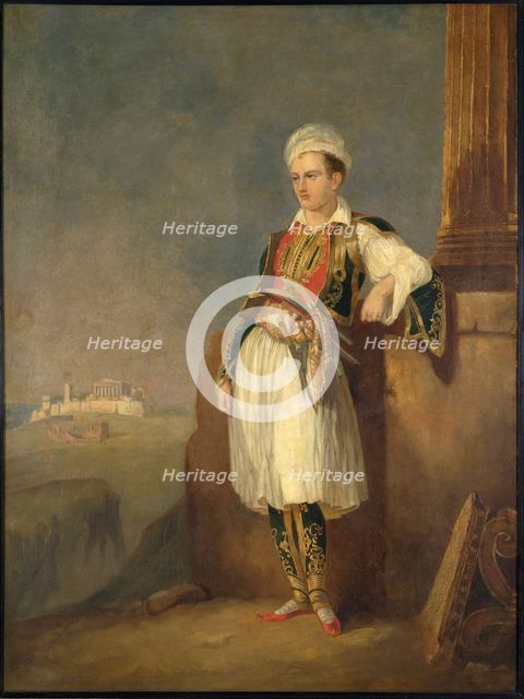 Portrait of the poet Lord George Noel Byron (1788-1824), 1830. Artist: Anonymous  
