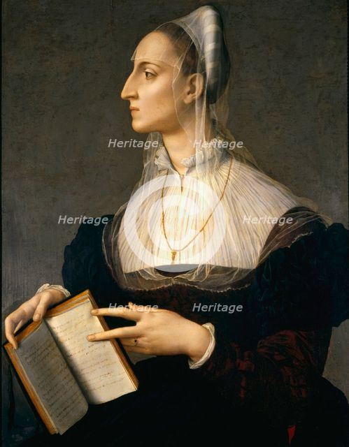 Portrait of the poet Laura Battiferri (1523-1589), ca 1555.