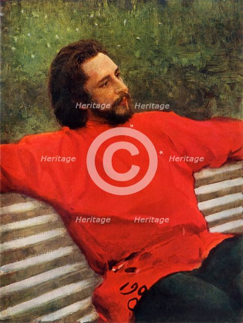 'Portrait of the Poet Leonid Nikolayevich Andreyev', 1905, (1965). Creator: Il'ya Repin.