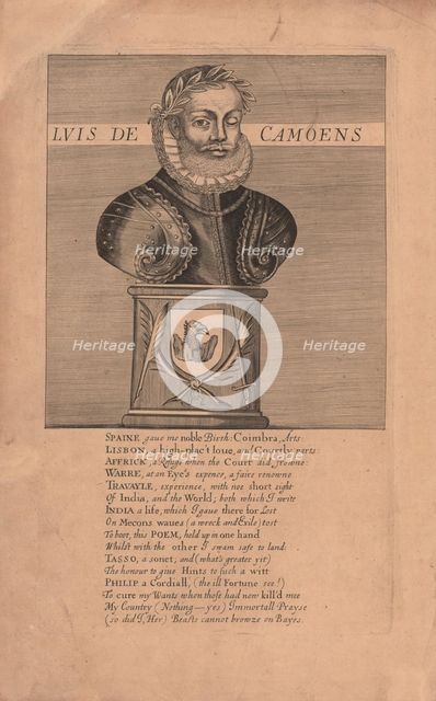 Portrait of the poet Luís Vaz de Camões (c.1524-1580), 1655. Creator: Anonymous.