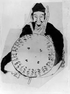 Portrait of the Poet Matsuo Basho (?), 18th-19th century. Creator: Hokusai