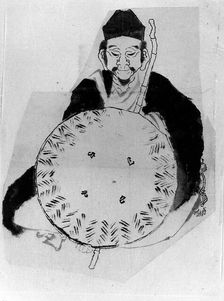 Portrait of the Poet Matsuo Basho (?), 18th-19th century. Creator: Hokusai