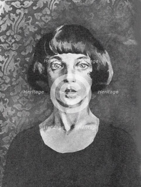 Portrait of the poet Marina Tsvetaeva (1892-1941). Creator: Vysheslavtsev, Nikolai Nikolayevich (1890-1952).