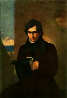Portrait of the Poet Nestor Vasilyevich Kukolnik 1836, (1965). Creator: Karl Briullov