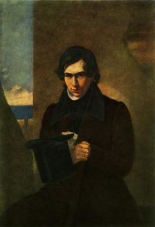 Portrait of the Poet Nestor Vasilyevich Kukolnik 1836, (1965). Creator: Karl Briullov