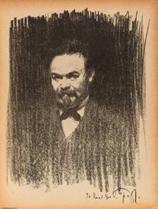 Portrait of the poet Nikolai Maksimovich Minsky (1855-1937), 1900