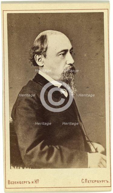 Portrait of the poet Nikolay Nekrasov (1821-1877), 1860s-1870s.