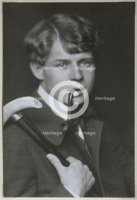 Portrait of the Poet Sergei Yesenin (1895-1925), 1919. Artist: Anonymous  