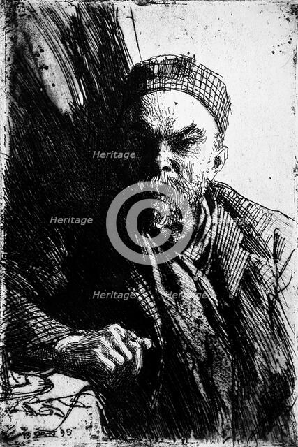 Portrait of the Poet Paul Verlaine (1844-1896), 1895. Artist: Zorn, Anders Leonard (1860-1920)