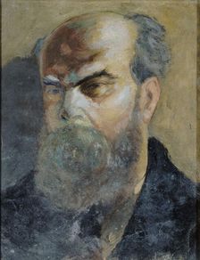 Portrait of the Poet Paul Verlaine (1844-1896), ca 1885. Creator: Cazals, Frederic-Auguste (1865-1941)