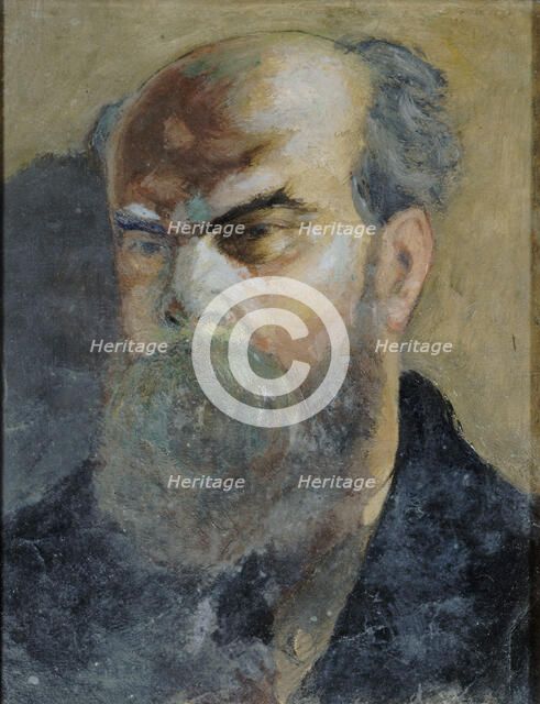 Portrait of the Poet Paul Verlaine (1844-1896), ca 1885. Creator: Cazals, Frederic-Auguste (1865-1941).