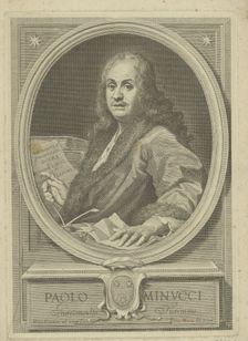 Portrait of the poet Paolo Minucci (1606-1695) , 1720s. Creator: Masini, Pietro (active 1720s)