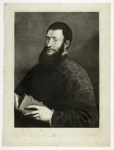 Portrait of the Poet Pietro Aretino, from Cabinet Reynst; Variarum imaginum a..., 1655-1660. Creator: Cornelis van Dalen II