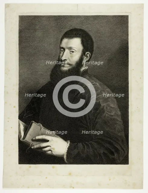 Portrait of the Poet Pietro Aretino, from Cabinet Reynst; Variarum imaginum a..., 1655-1660. Creator: Cornelis van Dalen II.