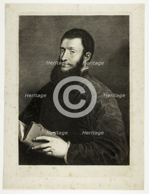 Portrait of the Poet Pietro Aretino, from Cabinet Reynst; Variarum imaginum a..., 1655-1660. Creator: Cornelis van Dalen II.