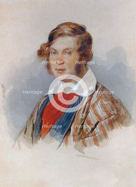 Portrait of the Poet Prince Pyotr A. Vyazemsky (1792-1878), 1830s. Artist: Sokolov, Pyotr Fyodorovich (1791-1848)