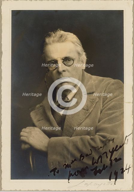 Portrait of the poet William Butler Yeats (1865-1939). Creator: Lafayette, James (1853-1923).
