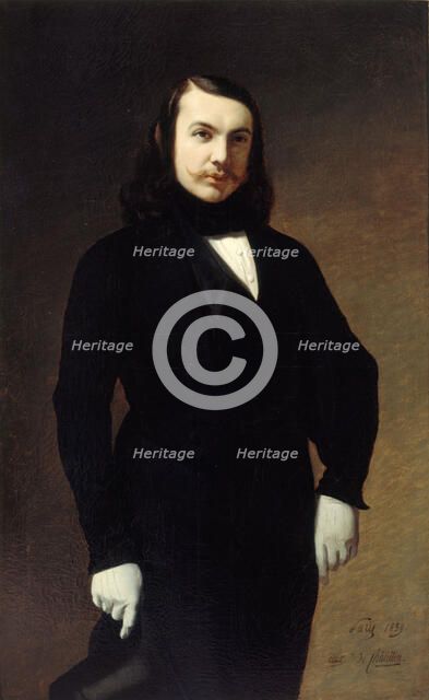 Portrait of the poet Théophile Gautier (1811-1872), 1839. Creator: Chatillon, Auguste de (1813-1881).