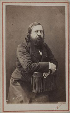 Portrait of the poet Théophile Gautier (1811-1872), 1872. Creator: Photo studio Nadar