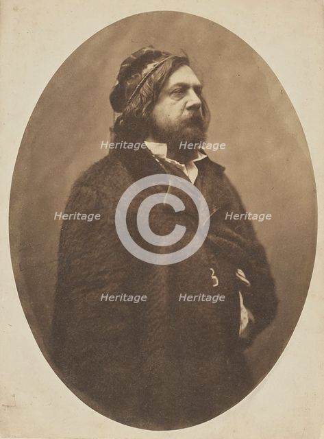 Portrait of the poet Théophile Gautier (1811-1872), ca 1856. Creator: Nadar, Gaspard-Félix (1820-1910).