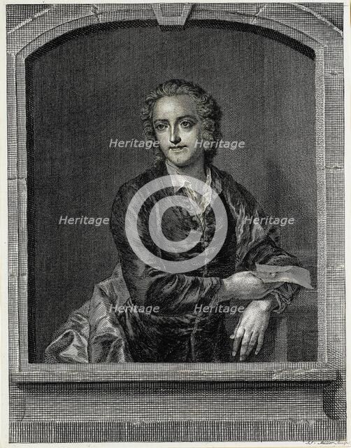 Portrait of the Poet Thomas Gray (1716-1771). Creator: Miller (Müller), John Sebastian (Johann Sebastian) (1715-1785).