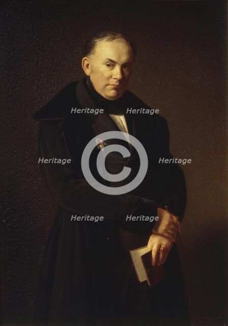 Portrait of the poet Vasily Zhukovsky (1783-1852), 1844. Artist: Hildebrandt, Ferdinand Theodor (1804-1874)
