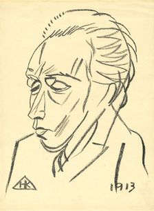 Portrait of the Poet Velimir Khlebnikov (1885-1922), 1913. Artist: Kulbin, Nikolai Ivanovich (1868-1917)