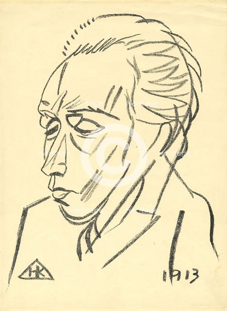 Portrait of the Poet Velimir Khlebnikov (1885-1922), 1913. Artist: Kulbin, Nikolai Ivanovich (1868-1917)